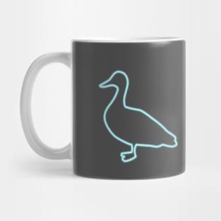 80's Gift 80s Retro Neon Sign Duck Mug